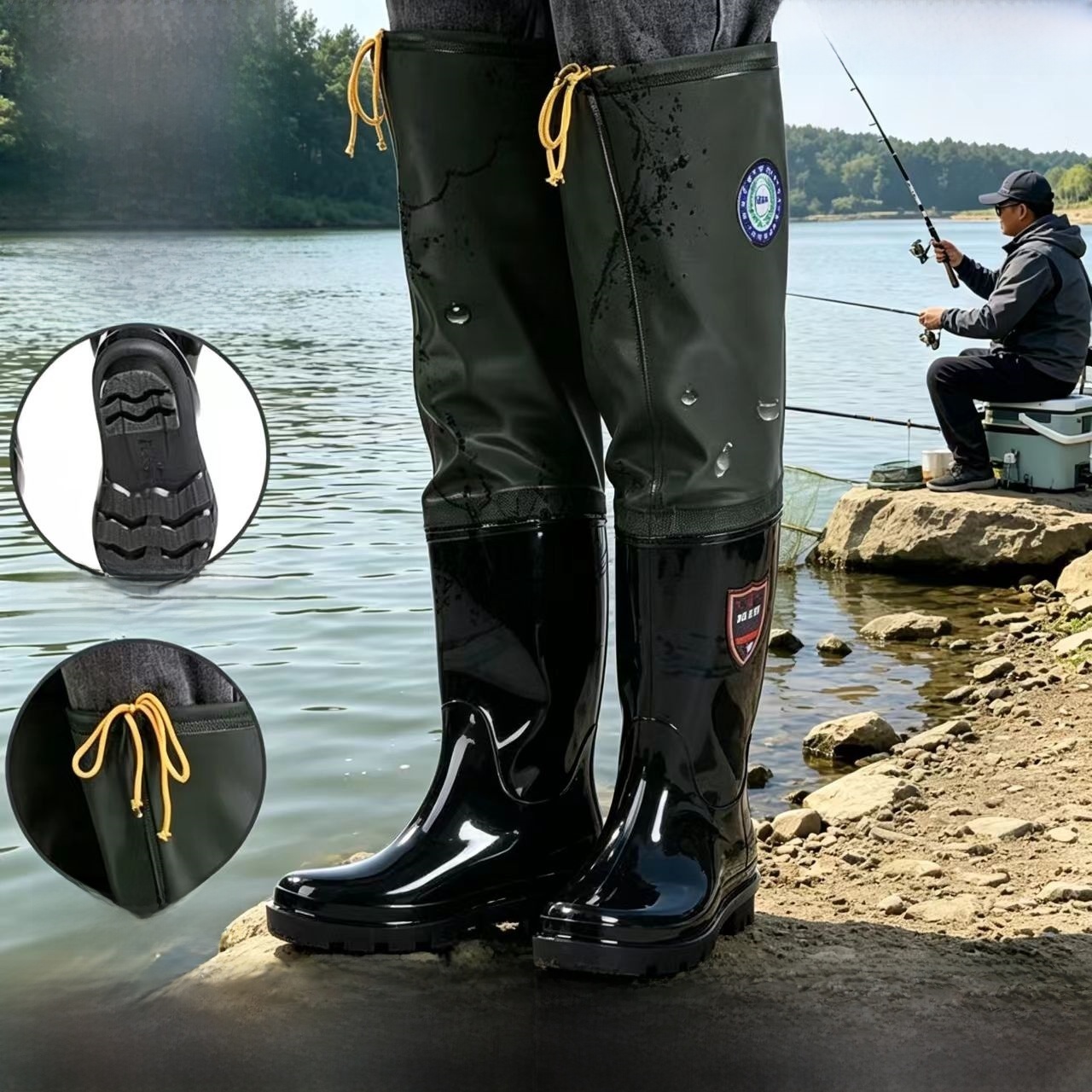 Утолщенные высокие резиновые с – обзор и цена Fishing Pants Waterproof